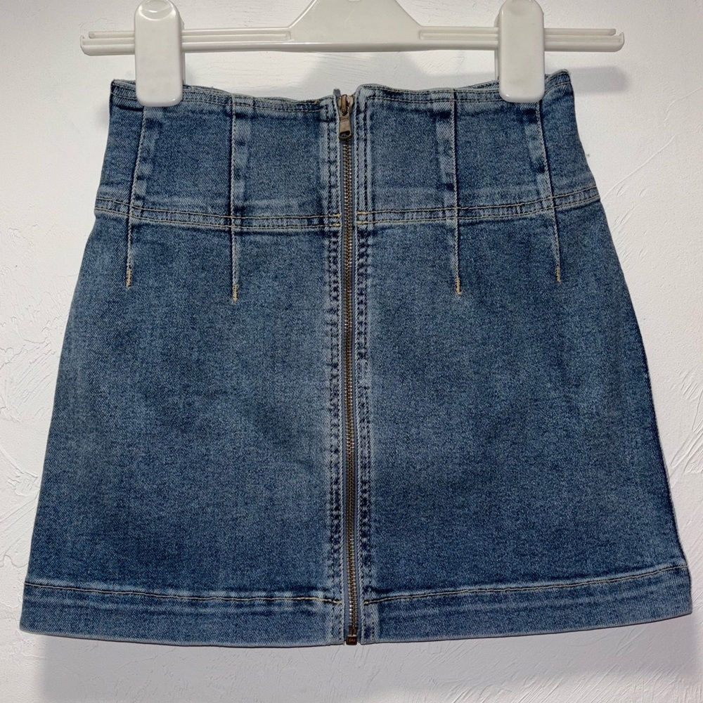 Free People Denim Mini Skirt